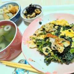 รูปของ 夕飯✧豚ほうれん草の卵炒め
