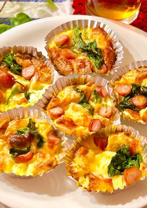 食パンの耳で☆簡単ミニキッシュ-レシピのメイン写真