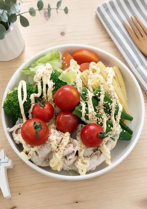 時短&簡単☆茹で野菜の冷しゃぶサラダ♪-レシピのメイン写真