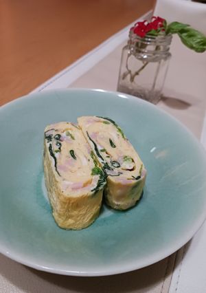 お弁当に☆ほうれん草とベーコンの卵焼き-レシピのメイン写真