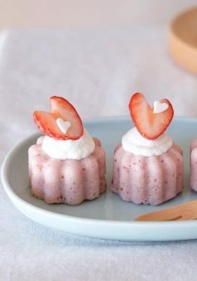 幼児でも食べれるイチゴ米粉蒸しパン-レシピのメイン写真