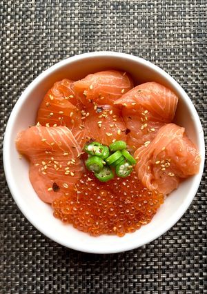 サーモン干貝醬漬け＆イクラ麻辣漬け丼-レシピのメイン写真