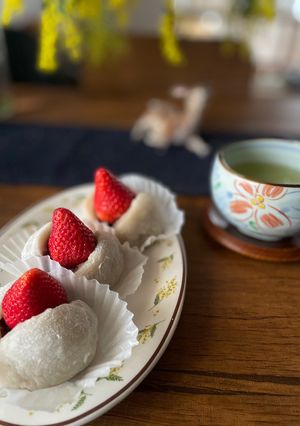 詳細 冷蔵庫に入れても柔らかいちご大福-レシピのメイン写真