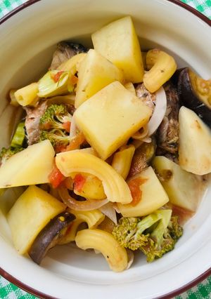 (パッククッキング)　サバ缶のトマト煮-レシピのメイン写真