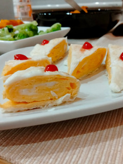 ショートケーキ風卵焼き-レシピのメイン写真