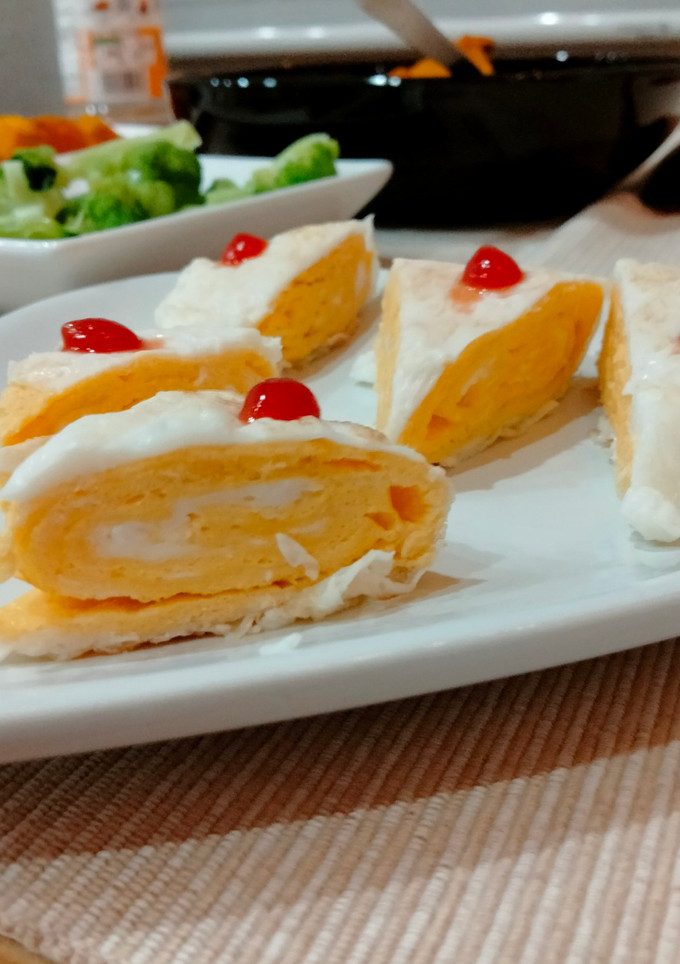 ショートケーキ風卵焼き-レシピのメイン写真
