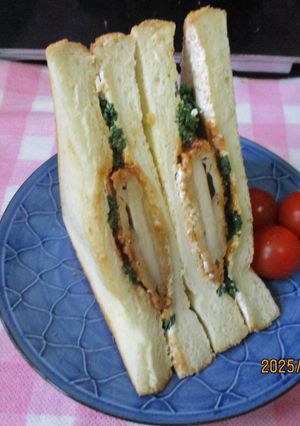 チキンカツとクリームチーズのサンド😋-レシピのメイン写真