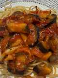 簡単おいしい♪ナスとしめじのトマトパスタ