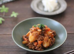 圧力鍋で時短♬挽肉の韓国風肉じゃが-レシピのメイン写真