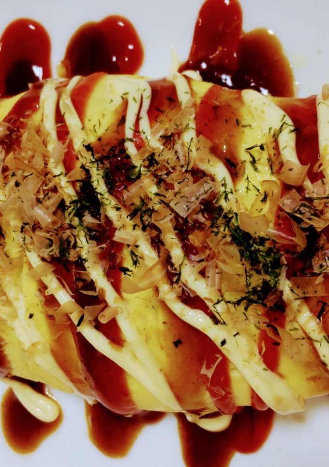 焼きそばを玉子焼きで包んでみた♪オムそば-レシピのメイン写真