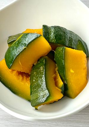 レンジで4分ちょっと！簡単かぼちゃの煮物-レシピのメイン写真