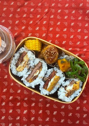 ポーク卵おにぎらず弁当-レシピのメイン写真