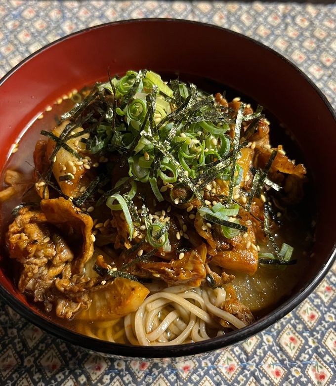 豚バラキムチ大根ぶっかけそば-レシピのメイン写真