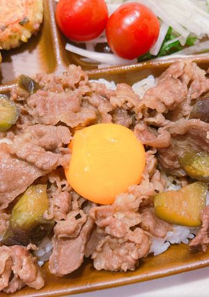 なすと牛肉のしぐれ煮丼-レシピのメイン写真