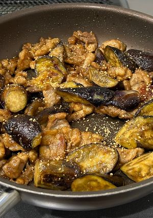 なすと豚肉の照り炒め-レシピのメイン写真