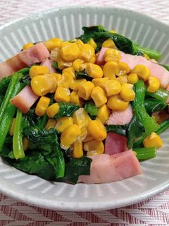 ほうれん草とベーコンのバター醤油炒め-レシピのメイン写真