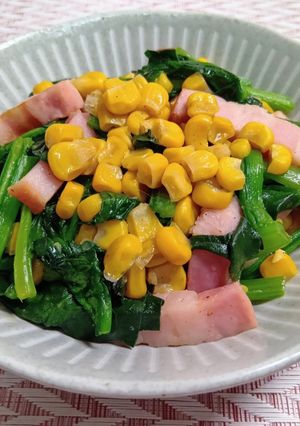 ほうれん草とベーコンのバター醤油炒め-レシピのメイン写真
