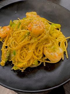 エビアボカドの豆乳クリームパスタ-レシピのメイン写真