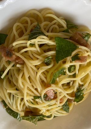 お昼に⑥大葉と梅のさっぱり冷製パスタ-レシピのメイン写真