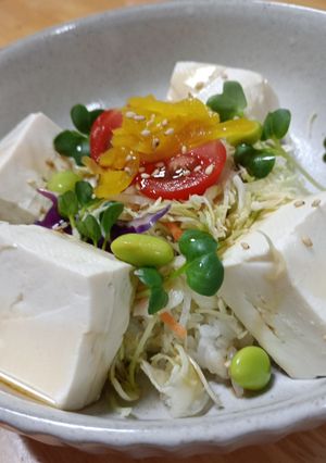 豆腐のサラダ丼-レシピのメイン写真