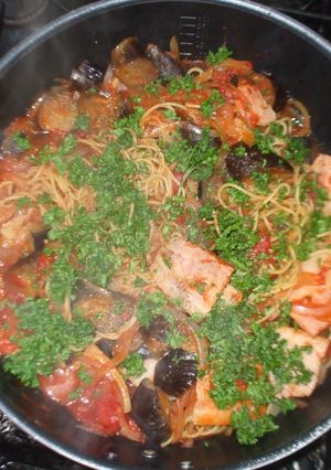 なすトマトソースパスタ♪簡単ベーコン-レシピのメイン写真