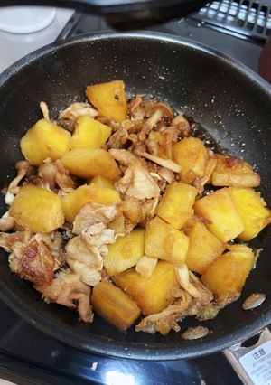 簡単⭐︎豚肉とさつまいもの甘辛炒め-レシピのメイン写真