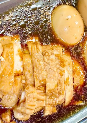 簡単！ゆで卵入り鶏むね肉のしっとり煮♡ﾞ-レシピのメイン写真