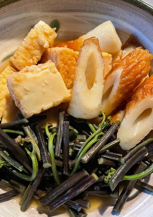 わらびのアク抜き⭐︎お浸しと煮物-レシピのメイン写真
