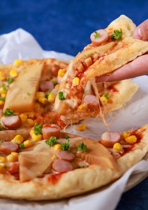 15分！フライパンで作る！たけのこピザ-レシピのメイン写真