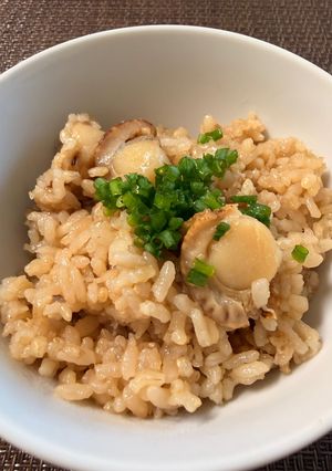 ベビーホタテのかんたん炊き込みご飯😻-レシピのメイン写真