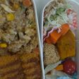 レンジ簡単中華風味噌󠄀カツ味炒飯弁当