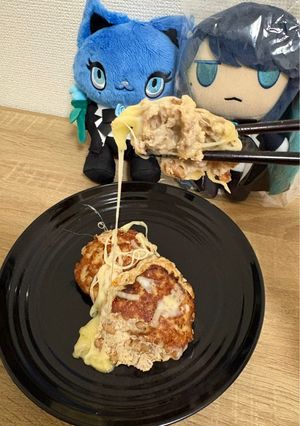 簡単！納豆×チーズハンバーグ-レシピのメイン写真