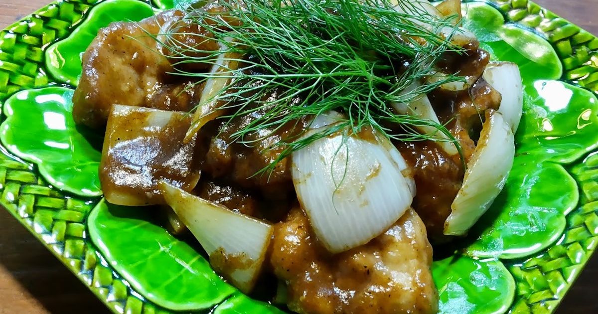 新玉葱の黒酢酢豚 オートミール甘酒使用 by guzavie 【クックパッド