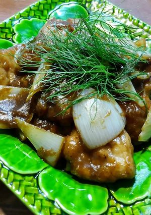 新玉葱の黒酢酢豚　オートミール甘酒使用-レシピのメイン写真