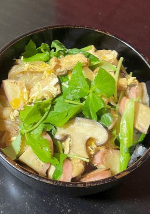 味付けはうどんスープ！木の葉丼-レシピのメイン写真