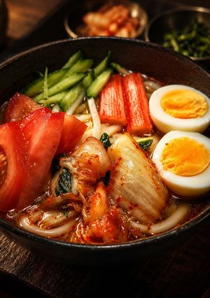 韓国冷麺風冷やしうどん-レシピのメイン写真