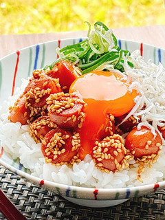 ポキポキウィンナーとしらすのぶっかけ丼-レシピのメイン写真