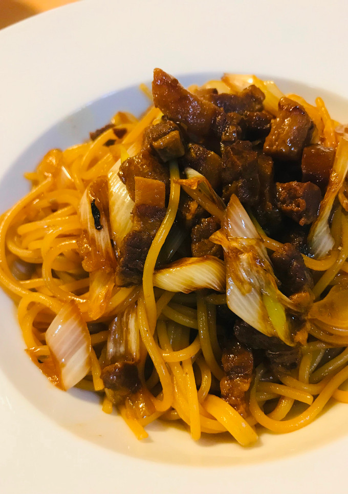 惣菜/豚三枚肉と長ネギの和風パスタ-レシピのメイン写真