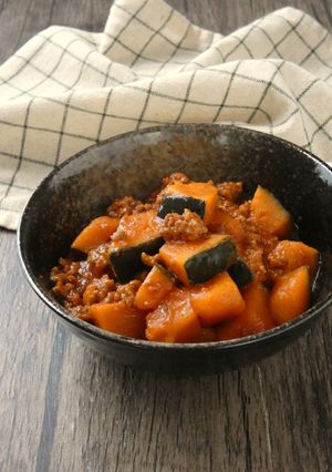 かぼちゃとひき肉のケチャップ煮-レシピのメイン写真