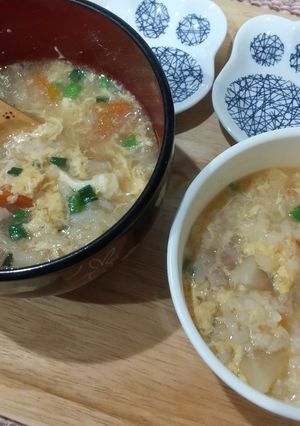 具だくさんの卵雑炊-レシピのメイン写真