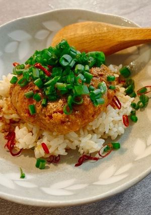 和風ハンバーグ丼-レシピのメイン写真