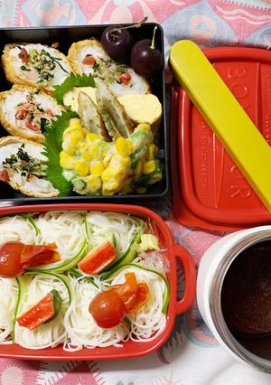 7/25よっちゃん稲荷寿司そうめん弁当-レシピのメイン写真