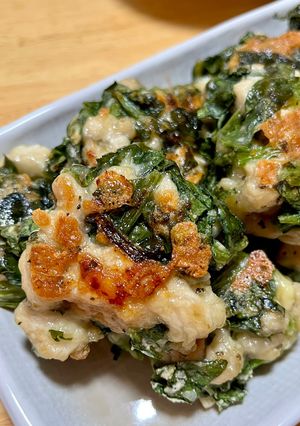 鶏むね肉とほうれん草の塊（つくね）-レシピのメイン写真