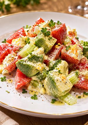 ホテルの前菜　アボカドとトマトとセロリのサラダ-レシピのメイン写真
