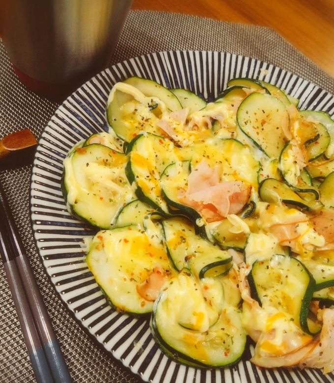 ＊ズッキーニとハムの炒めチーズ焼き＊-レシピのメイン写真