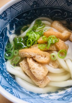 半玉うどん●きざみ揚げのキツネうどん-レシピのメイン写真