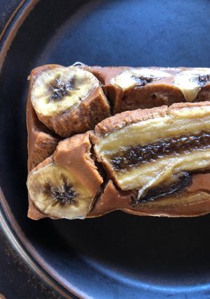 バナナ米粉ヴィーガン　蒸しパウンドケーキ-レシピのメイン写真