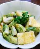 山菜イタドリのサシボと薄揚げの煮物