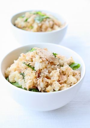 鮭フレークで【鮭とほうれん草の混ぜご飯】-レシピのメイン写真
