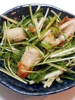 水菜と竹輪のあっさりりんご酢サラダ-レシピのメイン写真